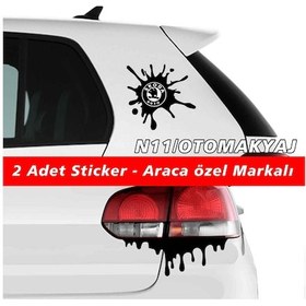 Resim Skoda Forman Sticker 2Adet Kapı Far Tampon Bagaj Stickerı 