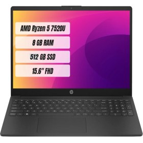 Resim Hp 15-FC0000NT Amd Ryzen 5 7520U 8 GB 512 GB SSD Freedos 15.6" Fhd Taşınabilir Bilgisayar 7P6B0EA 