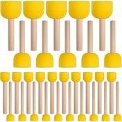 Resim 20 Parça Yuvarlak Sünger Fırça Seti, Akrilik Boya ve Sanat Malzemeleri için Süngerler (4 Boyut) DIY Boyama Kiti 