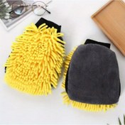 Resim 1 adet/2 adet Chenille Mikrofiber Araba Yıkama Eldiveni, Kalın Araba Temizleme Eldiveni, Çift Taraflı Eldiven, Çizilmeye Karşı Araba Temizleme Aracı, Ev Mutfak Peluş Eldiven Aracı 