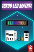 Resim AyrStore Digital Araba Yazısı Ekran Matrix En Büyük Boy 16X96 Matrix Led Panel 