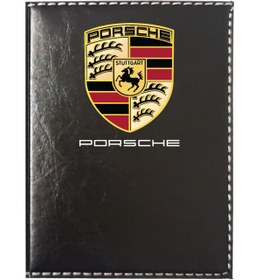 Resim promosyon denizi Porche Logolu Siyah Ruhsat Kabı 