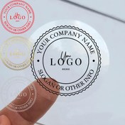 Resim 50'li Paket Özelleştirilebilir 2.36-inç Şeffaf Sticker'lar, Logonuzu ve Bilgilerinizi Özelleştirin, Kendinden Yapışkan PET, Yuvarlak Çiçek Deseni, Plastik ve Cam Yüzeyler için Uygun, Siyah, Altın, Gümüş, Kırmızı Renklerde Mevcut 