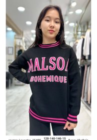 Resim Minimoda Kids Yazılı Kız Triko Kazak 