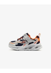 Resim Skechers Meteor-lights Erkek Çocuk Gümüş Işıklı Spor Ayakkabı Gümüş-turuncu 