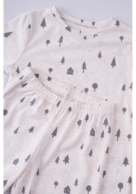 Resim Boumini Bebek Ve Çocuk Pijama Takımı Çam Ormanı Bej 
