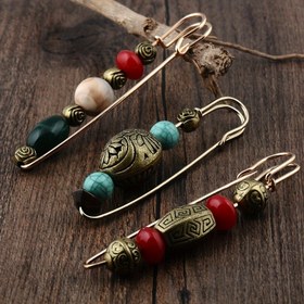 Resim 3 Adet Vintage Tarzı Güvenlik İğnesi Seti Kazak Şal Klipsleri Giyim Dekoratif Aksesuarlar Pantolon Bel Sıkıştırma Güvenlik İğneleri 
