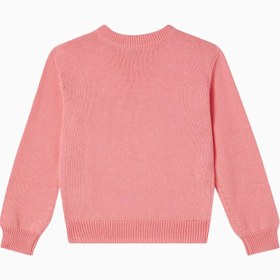 Resim Liesel Pembe İşlemeli Pamuklu Kız Çocuk Kazak - Pembe / Y 4 