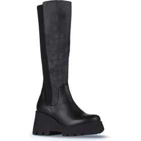 Resim Bueno Shoes Siyah Deri Kadın Dolgu Topuklu Çizme 01WZ8405 01WZ8405 