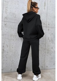 Resim Unisex Brooklyn Baskılı Eşofman Takımı Siyah 