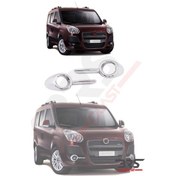 Resim Fiat Doblo Uyumlu 2010-2014 Krom Sis Çerçevesi 2 Parça Paslanmaz Çelik 