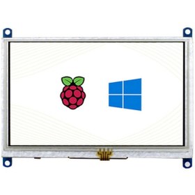 Resim WaveShare 5 Inch 800x480 Rezistif Dokunmatik HDMI Ekran 