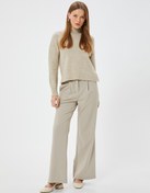 Resim Dik Yaka Triko Kazak Uzun Kollu Yumuşak Dokulu 