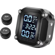 Resim Richard4 M5 Motosiklet Lastik Basıncı Izleme Sistemi, Harici Sensörlü Kablosuz Dijital Ekran, Gerçek Zamanlı Basınç Uyarıları (Yurt Dışından) 