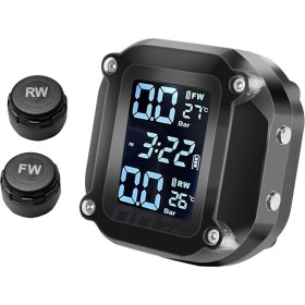 Resim Richard4 M5 Motosiklet Lastik Basıncı Izleme Sistemi, Harici Sensörlü Kablosuz Dijital Ekran, Gerçek Zamanlı Basınç Uyarıları (Yurt Dışından) 