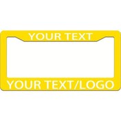 Resim Topnotch Customized Yellow License Plate Frame Su American Modeller Icin 12x6 Inch Paslanmaz Celik 