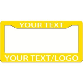 Resim Topnotch Customized Yellow License Plate Frame Su American Modeller Icin 12x6 Inch Paslanmaz Celik 