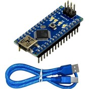 Resim PCB Arduino Nano Klon Usb Chip Ch340 + Usb Kablo 