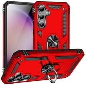 Resim PSR aksesuar Kırmızı Vega Kılıf-Kırmızı Galaxy S23 FE ile uyumlu 
