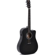 Resim Sigma DMCE-BKB Elektro Akustik Gitar (Siyah) 