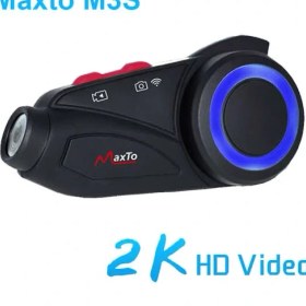 Resim UltraTekno Maxto M3S 2k Hd 1440P Kameralı Intercom Motosiklet Kask Intercom 