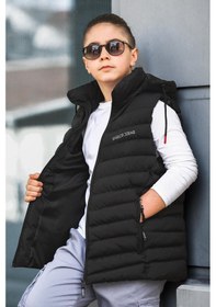 Resim Erkek Çocuk Kapüşonlu Siyah Şişme Yelek Ylk.2021 001 