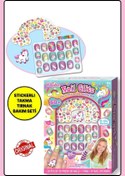 Resim TOYFEST Tokidas Nail Glitz - Unicorn Temalı Stickerlı 20 Adet Çocuk Takma Tırnak Seti Güzellik Seti 