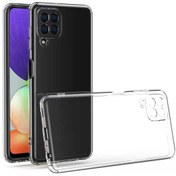 Resim Samsung Galaxy A22 4G Kılıf Lüx Şeffaf Kamera Lens Korumalı Silikon Kılıf 
