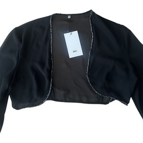 Resim Siyah Tül Payetli Bolero - S 