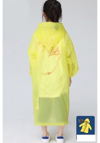 Resim Bosile Unisex Çocuk Yağmurluk %100 Eva Çıtçıtlı Kapüşonlu Sarı 