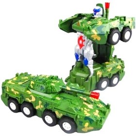 Resim Transformers Askeri Zırhlı Tank Sesli Işıklı Çarpıp Dönen Oyuncak 