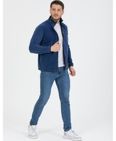 Resim Fermuarlı Garnili Polar Indigo İndigo 