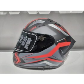 Resim Genel Markalar MTS Kask Mts Pro 801 Twılgh Güneş Gözlüklü Mat Gri/kırmızı 