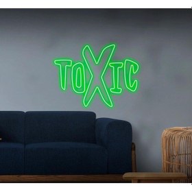 Resim Toxıc Yazılı Neon Tabela Yeşil 