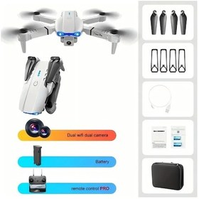 Resim Maxaccess Profesyonel E99 Pro K3 Çift Hd Kameralı Katlanır Drone Oyuncağı Gri 