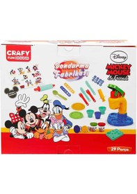 Resim Mickey Mouse Dondurma Fabrikası Oyun Hamuru Seti 200 G 29 Parça Çok Renkli 