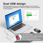 Resim Springsun Kablolu 5'i 1 Arada Çok İşlevli Kart Okuyucu Sd Kart Okuyucu Usb3.0 İphone Uyumlu İpad Macbook Lightning/usb/type C'den Sd Tf 