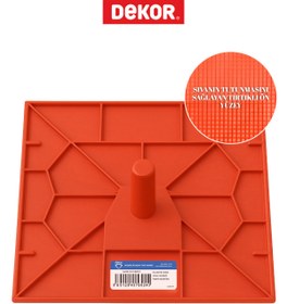 Resim Dekor 076 Profesyonel Sıvacı Küreği Plastik 36x44 Cm | Kauçuk Ergonomik Saplı, Sıva Küreği Tırtıklı 