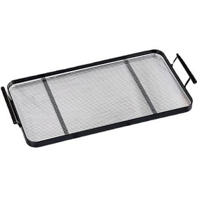 Resim Suntek Saplı Dekoratif Tepsi Dikdörtgen Portatif Osmanlı 