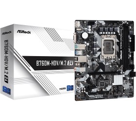 Resim ASRock B760M-HDV/ D4 5333mhz(OC) M.2 1700p Anakart ASRock B760M-HDV/ D4 5333mhz(OC) M.2 1700p Anakart