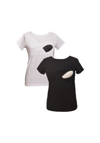 Resim Luvmabelly Myra2501 2516 Emzirme Tshirt Seti-beyaz 