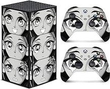 Resim TACKY DESIGN Xbox Serisi x Skin Kawaii Konsol ve İki Kumanda Kaplaması ile Uyumlu Anime Kılıf, Xbox x Çıkartma Premium Vinil 3M Çıkartma Tam sarma, Xbox Kapak 