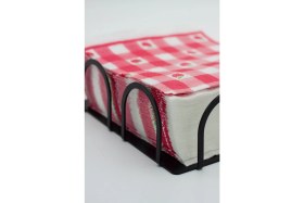 Resim Evay Dekoratif Peçetelik, Siyah Peçetelik, Metal Peçetelik 