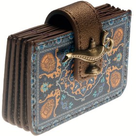 Resim Şık Kadın Suni Deri Cüzdanı Genişletilebilir Kartlık ile - Moda Çiçek Deseni, Düğme Kapatma, Sevimli Çanta 