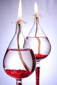 Resim Narçiçeği Takı ve Hediyelik Eşya El Yapımı Üfleme Cam Özel Tasarım Ikili Kandil Seti 