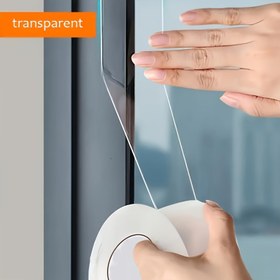 Resim 1 Rulo Pencere Sızdırmazlık Bandı, Su Geçirmez Boşluk Sızdırmazlık Bandı, Yüksek Viskoziteli Mühürlü Bant, İz Bırakmadan Kalınlaştırma, Otel/Restoran/Ofis/Ticari Kullanım 