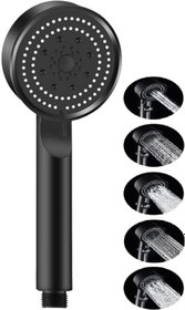 Resim Mayaglory 5 Fonksiyonlu Ayarlanabilir Yüksek Basınçlı Masaj Etkili Duş Seti, Turbo Fan Lite Duş Seti Black 