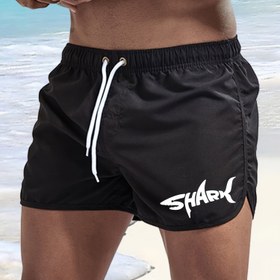 Resim Erkek KUMRALI Beach Shorts - Deniz Mavisi, Cep Detaylı Rahat Yazlık Mayo, Bağcıklı Bel ve "KUMRAL" Grafik Tasarımı 