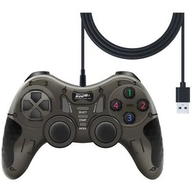 Resim Usb Oyun Kolu 12 Fonksiyon Tuşulu Double Shock Oyun Kolu Siyah 