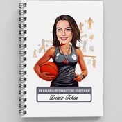 Resim En Başarılı Kadın Beden Öğretmeni Karikatürlü Defter 
